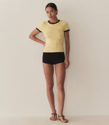VIVI RINGER TEE -- WILD HONEYSUCKLE