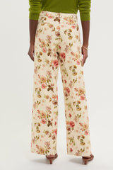 Romantic Floral Twill Convertible Florence Pants