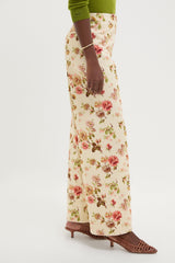 Romantic Floral Twill Convertible Florence Pants